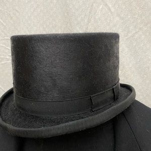 Vintage Beaver Felt Tophat Top Hat Black